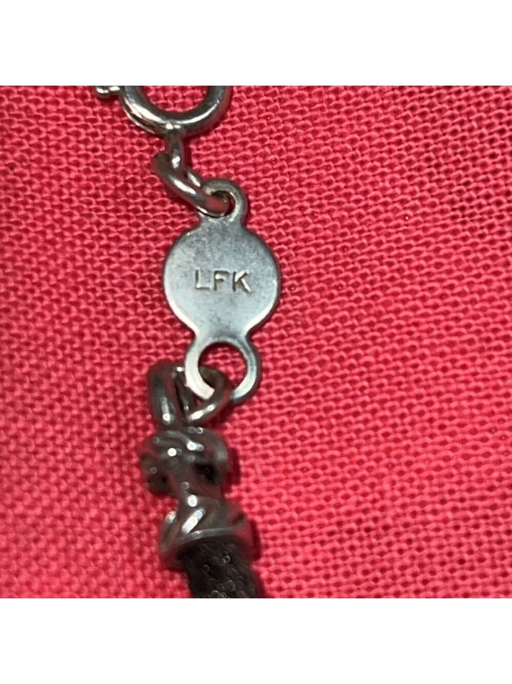 LORI FRANTZ KOENIG necklace. Turquoise stones in black knit fabric. Stunning - Picture 7 of 7
